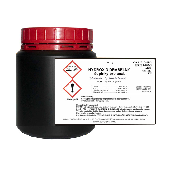 Hydroxid draselný čistý (KOH) 500g